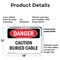 Signmission Caution Buried Cable Danger Sign, Plastic, 18in W x 12in L, 2PK OS-2PACK-DS-P-1218-L-2277 - alternate 4